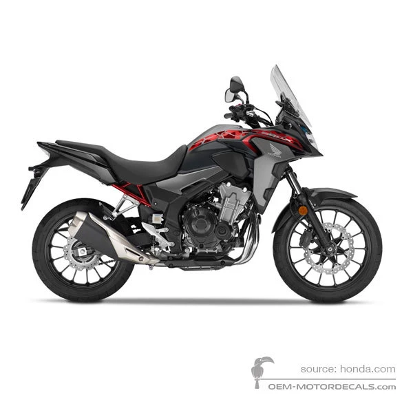 Decals for Honda CB500X 2021 - Black • Honda OEM Decals