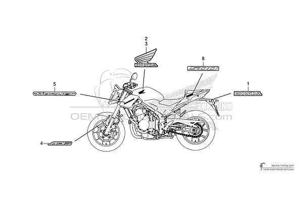 Honda CB500 HORNET 2024 - Black