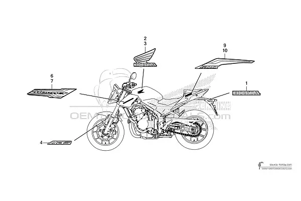 Honda CB500 HORNET 2025 - Red