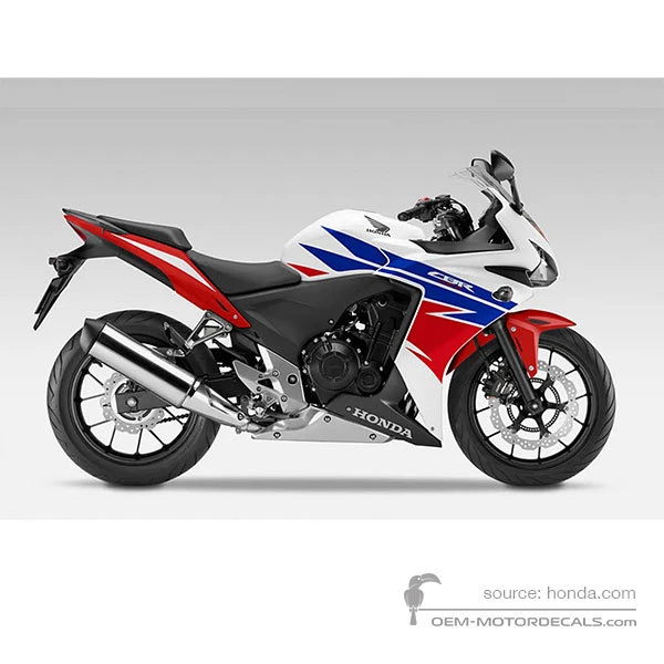 Pegatinas para Honda CBR500R 2015 - Blanco • Honda Pegatinas OEM