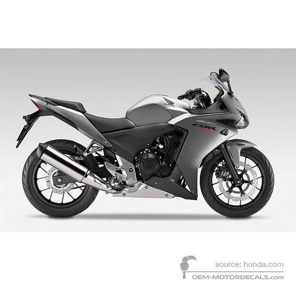 Adesivi per Honda CBR500R 2014 - Argento • Honda Adesivi OEM