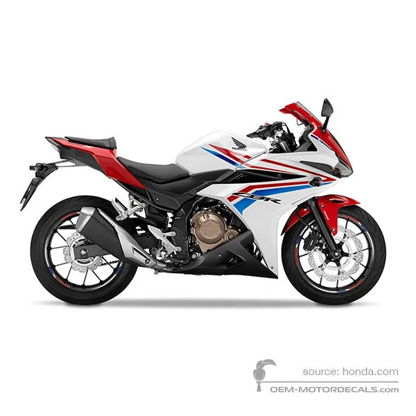 Aufkleber für Honda CBR500R 2016 - Weiss • Honda OEM-Aufkleber