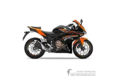 Stickers voor Honda CBR500R 2017 - Zwart • Honda OEM Stickers