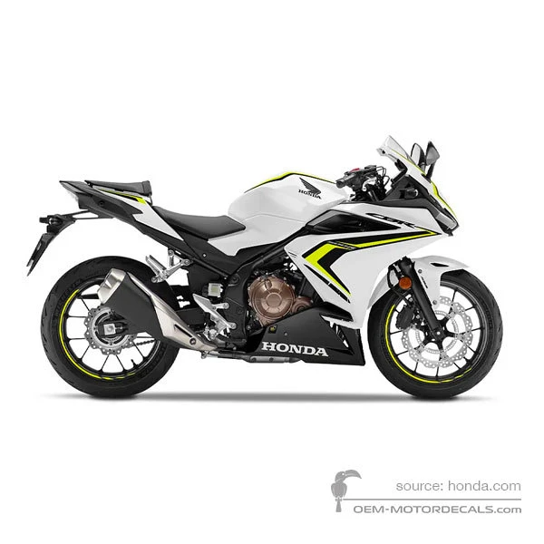 Naklejki do Honda CBR500R 2021 - Biały • Honda Naklejki OEM