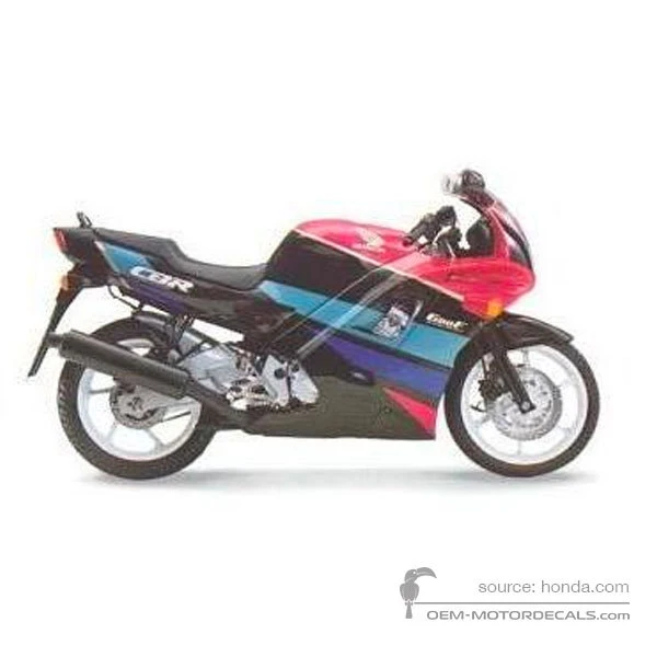 Naklejki do Honda CBR600F HURRICANE 1991 - Czarny • Honda Naklejki OEM