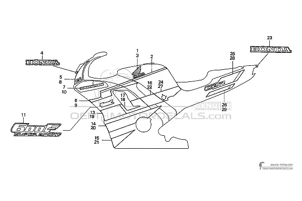 Honda CBR600F HURRICANE 1991 - Wit