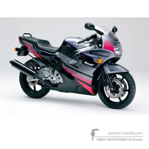 Decals for Honda CBR600F HURRICANE 1992 - Black • Honda OEM Decals
