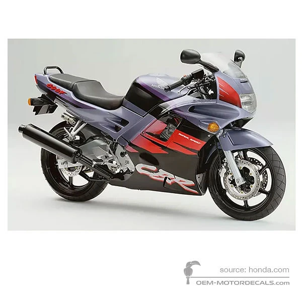 Stickers voor Honda CBR600F HURRICANE 1994 - Zwart • Honda OEM Stickers