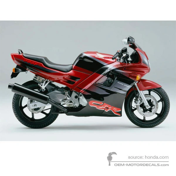 Decals for Honda CBR600F HURRICANE 1994 - Red • Honda OEM Decals