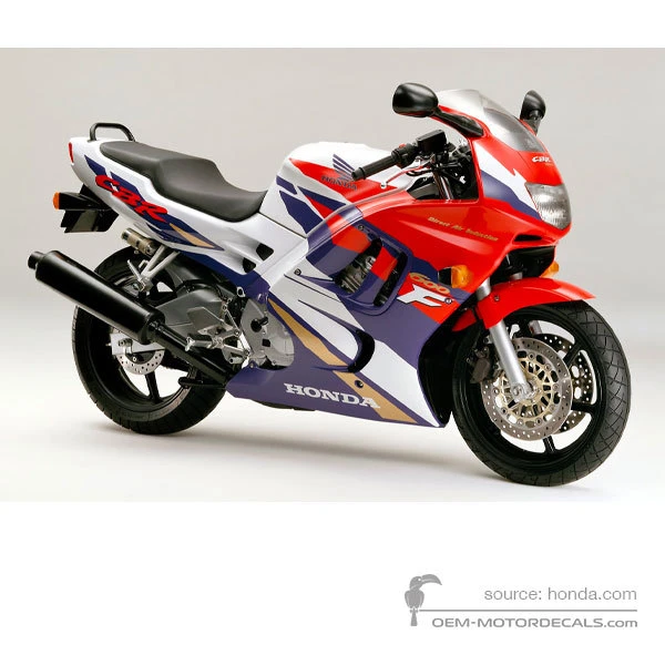 Naklejki do Honda CBR600F HURRICANE 1995 - Biały • Honda Naklejki OEM