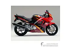 Aufkleber für Honda CBR600F HURRICANE 1996 - Schwarz Rot • Honda OEM-Aufkleber