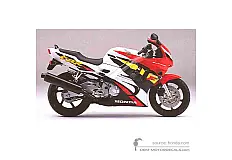 Autocollants pour Honda CBR600F HURRICANE 1996 - Blanc • Honda Autocollants OEM