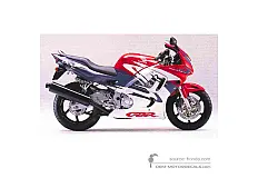 Decals for Honda CBR600F HURRICANE 1998 - Red • Honda OEM Decals