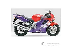 Aufkleber für Honda CBR600F HURRICANE 1999 - Rot • Honda OEM-Aufkleber