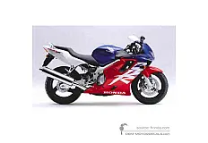 Stickers voor Honda CBR600F HURRICANE 2000 - Blauw • Honda OEM Stickers