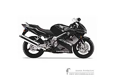 Autocollants pour Honda CBR600F HURRICANE 2001 - Noir • Honda Autocollants OEM