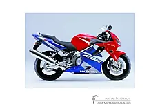 Autocollants pour Honda CBR600F HURRICANE 2001 - Rouge • Honda Autocollants OEM