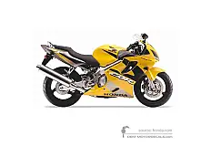 Autocollants pour Honda CBR600F HURRICANE 2001 - Jaune • Honda Autocollants OEM