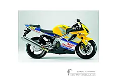 Autocollants pour Honda CBR600F VR Special HURRICANE 2001 - Jaune • Honda Autocollants OEM