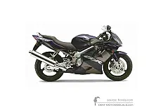Autocollants pour Honda CBR600F HURRICANE 2002 - Bleu • Honda Autocollants OEM