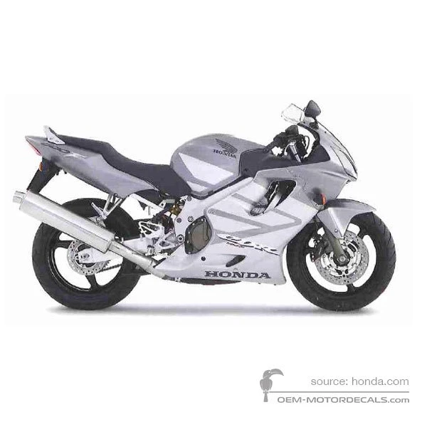 Stickers voor Honda CBR600F HURRICANE 2005 - Zilver • Honda OEM Stickers