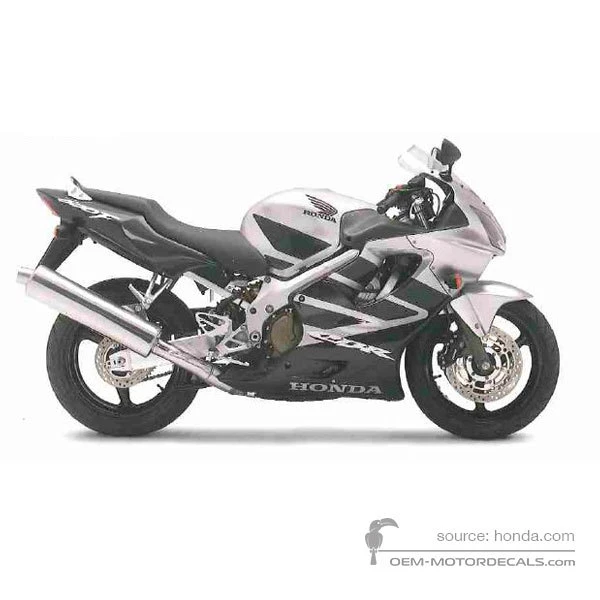 Decals for Honda CBR600F HURRICANE 2006 - Silver • Honda OEM Decals