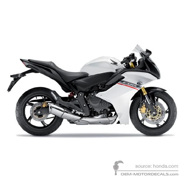 Naklejki do Honda CBR600F HURRICANE 2012 - Biały • Honda Naklejki OEM