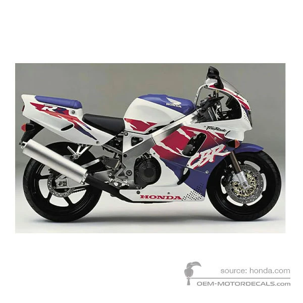Naklejki do Honda CBR900RR 1994 - Biały • Honda Naklejki OEM