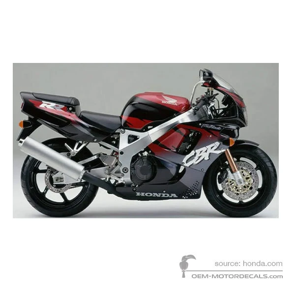 Pegatinas para Honda CBR900RR 1995 - Negro • Honda Pegatinas OEM