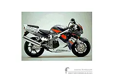 Stickers voor Honda CBR900RR 1996 - Grijs • Honda OEM Stickers