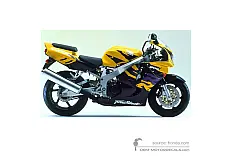 Autocollants pour Honda CBR900RR 1997 - Jaune • Honda Autocollants OEM