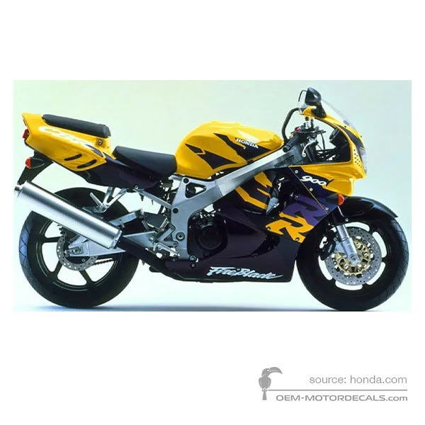 Stickers voor Honda CBR900RR 1997 - Geel • Honda OEM Stickers