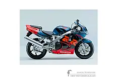 Autocollants pour Honda CBR900RR 1999 - Bleu azur • Honda Autocollants OEM