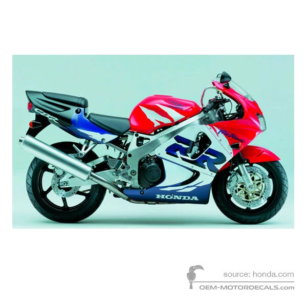 Stickers voor Honda CBR900RR 1999 - Rood • Honda OEM Stickers