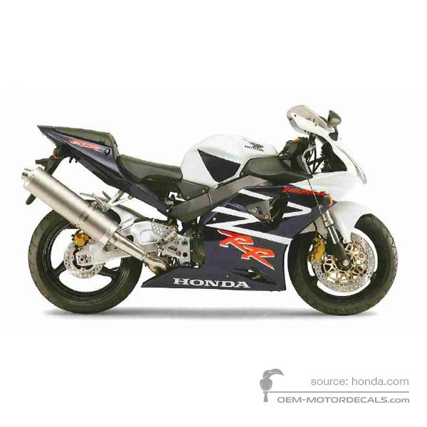 Naklejki do Honda CBR900RR 2002 - Biały • Honda Naklejki OEM