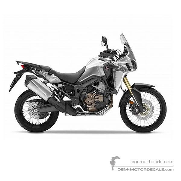 Stickers voor Honda CRF1000 AFRICA TWIN 2016 - Zilver • Honda OEM Stickers