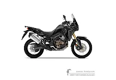 Pegatinas para Honda CRF1000 AFRICA TWIN 2017 - Negro • Honda Pegatinas OEM