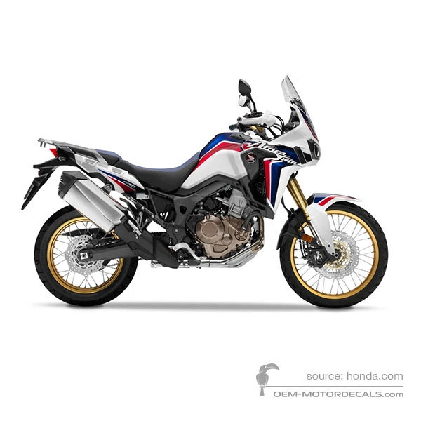 Stickers voor Honda CRF1000 AFRICA TWIN 2018 - Wit • Honda OEM Stickers