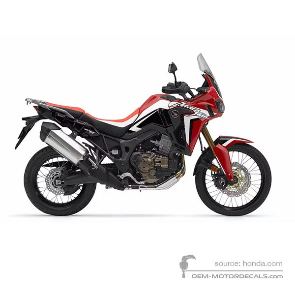 Adesivi per Honda CRF1000 AFRICA TWIN 2018 - Rosso • Honda Adesivi OEM