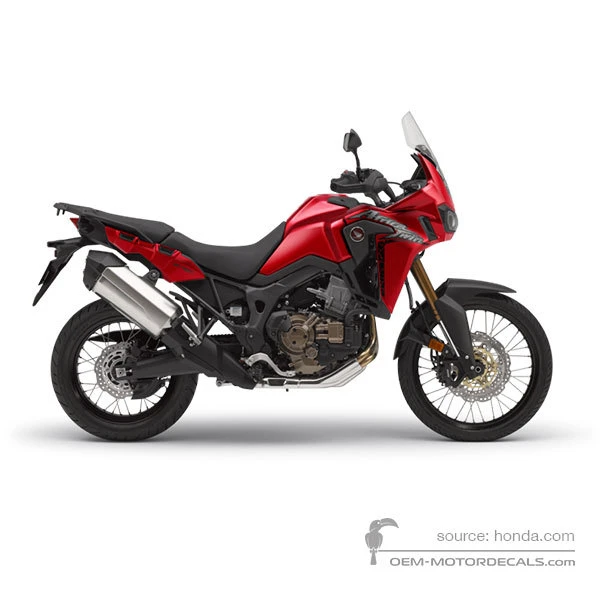 Adesivi per Honda CRF1000 AFRICA TWIN 2018 - Rosso • Honda Adesivi OEM