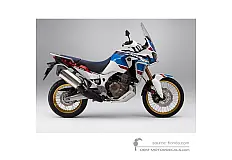 Autocollants pour Honda CRF1000 AFRICA TWIN Adventure Sports 2018 - Blanc • Honda Autocollants OEM