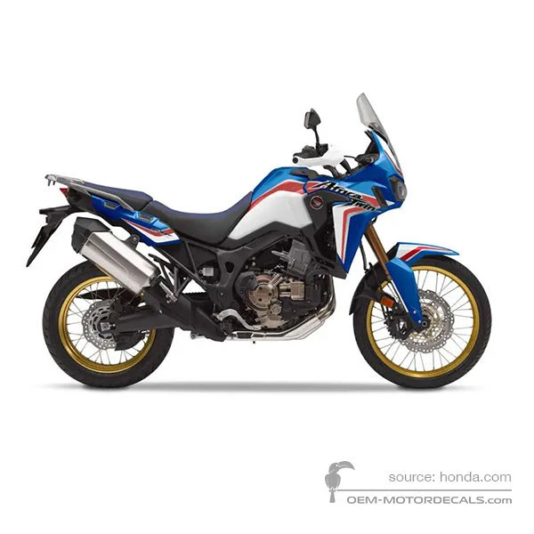 Naklejki do Honda CRF1000 AFRICA TWIN 2019 - Niebieski • Honda Naklejki OEM