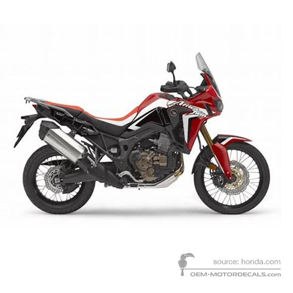 Stickers voor Honda CRF1000 AFRICA TWIN 2019 - Rood • Honda OEM Stickers