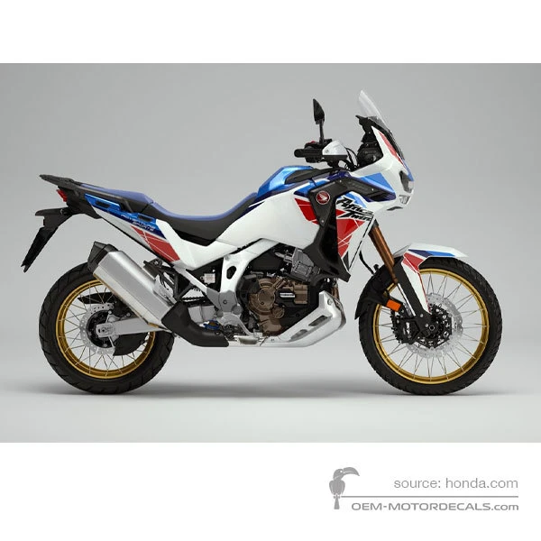 Decals for Honda CRF1100 AFRICA TWIN ADVENTURE SPORTS 2022 - White • Honda OEM Decals