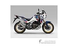 Autocollants pour Honda CRF1100L AFRICA TWIN ADVENTURE SPORTS 2024 - Blanc • Honda Autocollants OEM