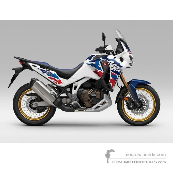 Autocollants pour Honda CRF1100L AFRICA TWIN ADVENTURE SPORTS 2024 - Blanc • Honda Autocollants OEM