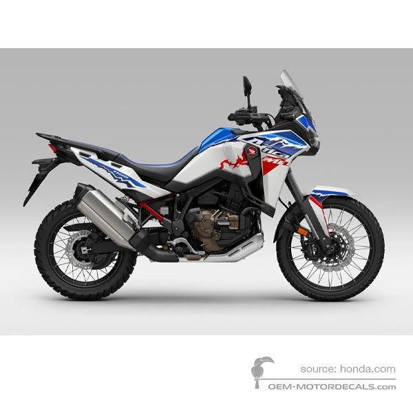 Decals for Honda CRF1100L AFRICA TWIN 2024 - White • Honda OEM Decals