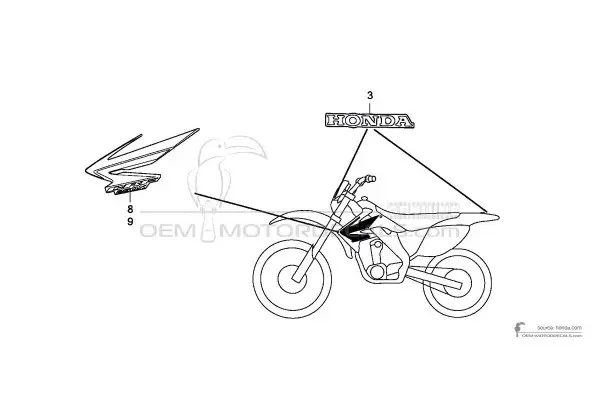 Honda CRF250X 2007 - Rot