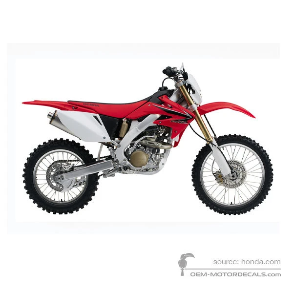 Stickers voor Honda CRF250X 2008 - Rood • Honda OEM Stickers