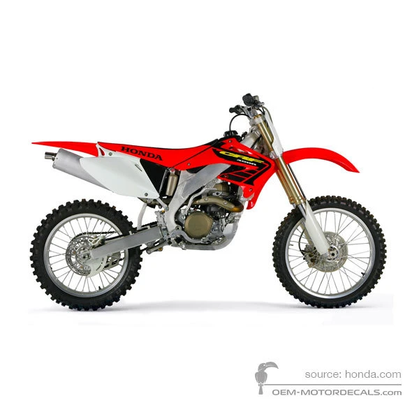 Stickers voor Honda CRF450R 2002 - Rood • Honda OEM Stickers